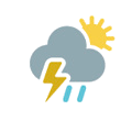 Tuesday 5/21 Weather forecast for Falicon, France, Thunderstorm with rain