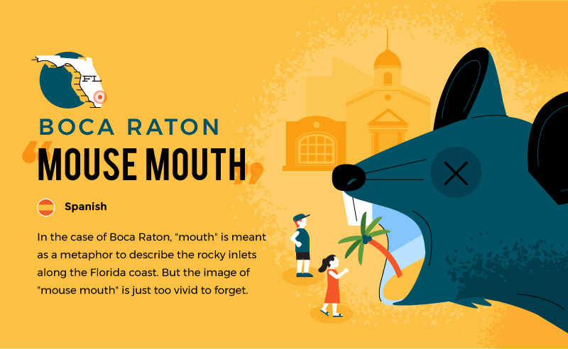 literal name of boca raton - mouse mouth