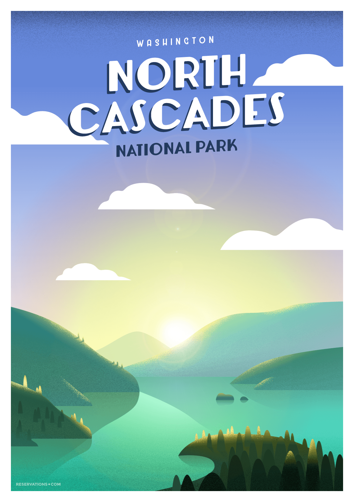 north cascades national park poster