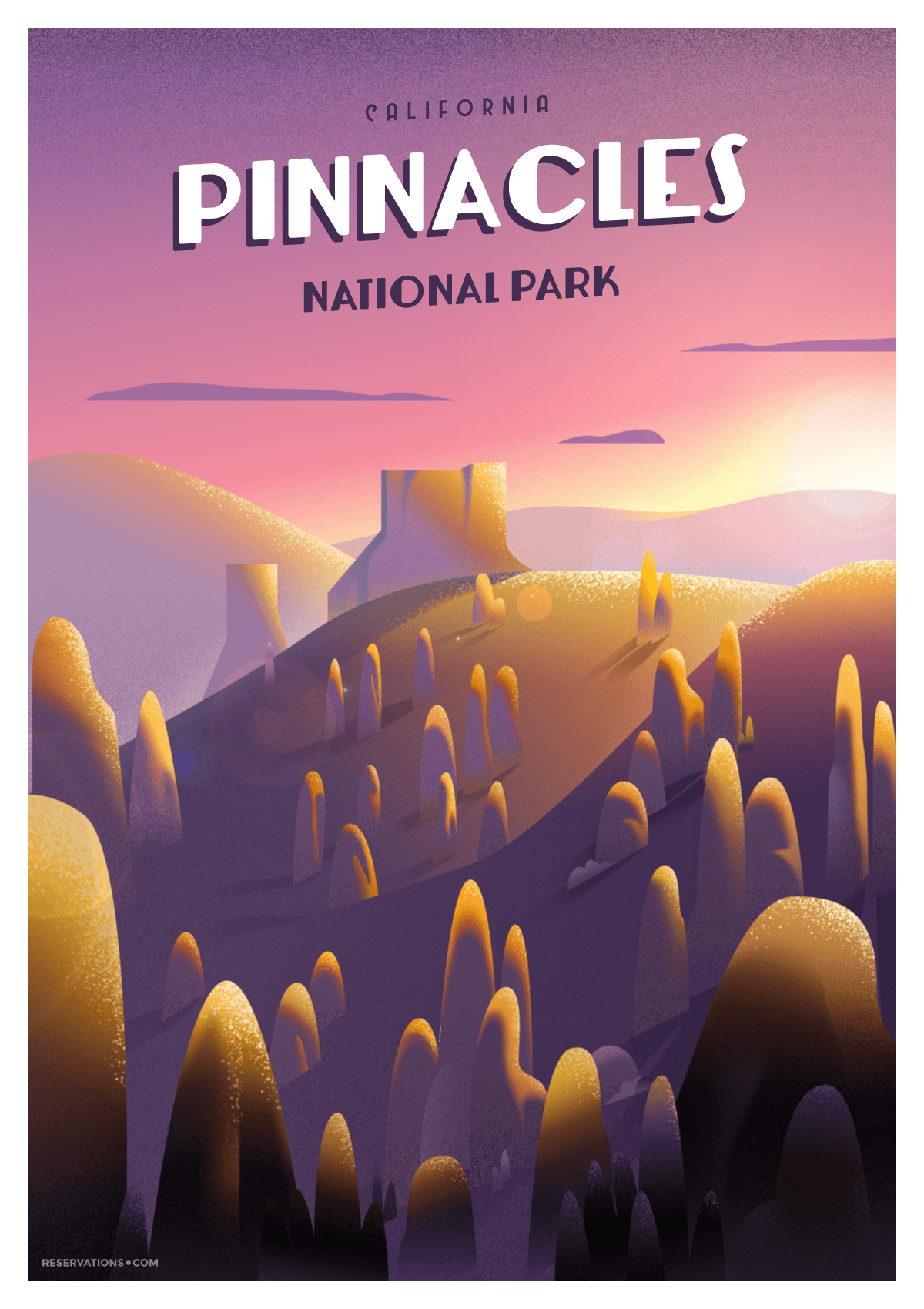 pinnacles national park poster