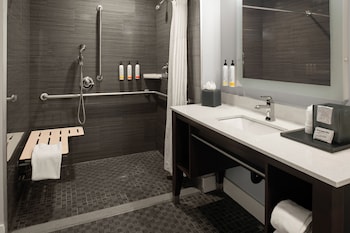 Room, 1 Queen Bed, Roll-in Shower