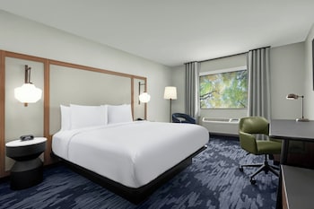 Room, 1 King Bed, Roll-in Shower