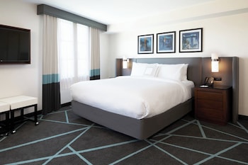 Suite, 1 King Bed with Sofa bed (Hearing Accessible)