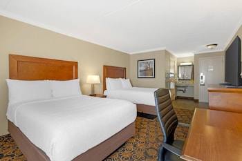 Standard Room, 2 Double Beds, Accessible, Refrigerator & Microwave (Walk-in Shower)