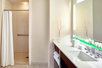 Club Room, 1 King Bed, Corner (Mobility/Hearing Access, Roll-in Shwr)