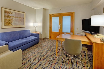 Suite, 1 King Bed with Sofa bed, Microwave