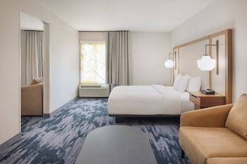 Suite, 1 King Bed with Sofa bed (Mobility/Hearing Access, Roll-in Shwr)