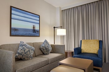 Suite, 1 King Bed with Sofa bed, Microwave