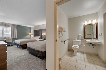 2 Queen Beds, Accessible, Microwave, Refrigerator, Tub, Non Smoking.