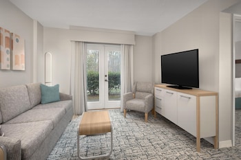 Suite, 1 King Bed with Sofa bed, Mobility Accessible, Microwave (Roll-in Shower)