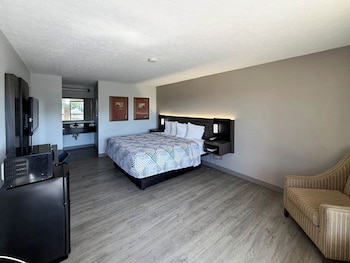 Deluxe Room, 1 King Bed, Smoking, Refrigerator & Microwave