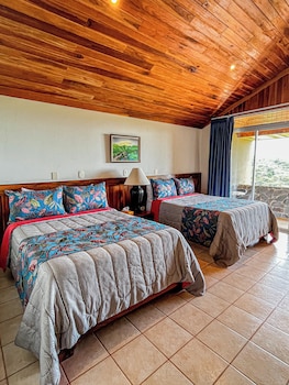 Superior Double Room, 2 Double Beds, Balcony, Garden View