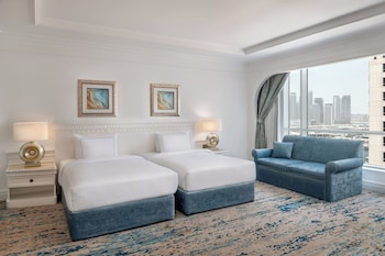 Tower Family Room, Larger Guest room, 2 Twin, Partial sea view