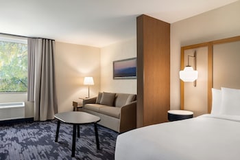 Suite, 1 King Bed with Sofa bed (Hearing Accessible)