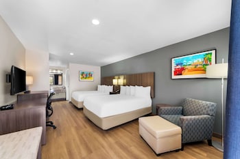 Standard Room, 2 Queen Beds, Non Smoking, Refrigerator & Microwave