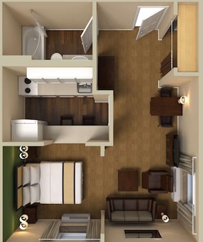 Deluxe Studio, 1 Queen Bed with Sofa bed, Non Smoking
